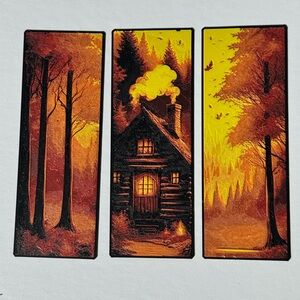 Autumn Forest Cabin bookmarks